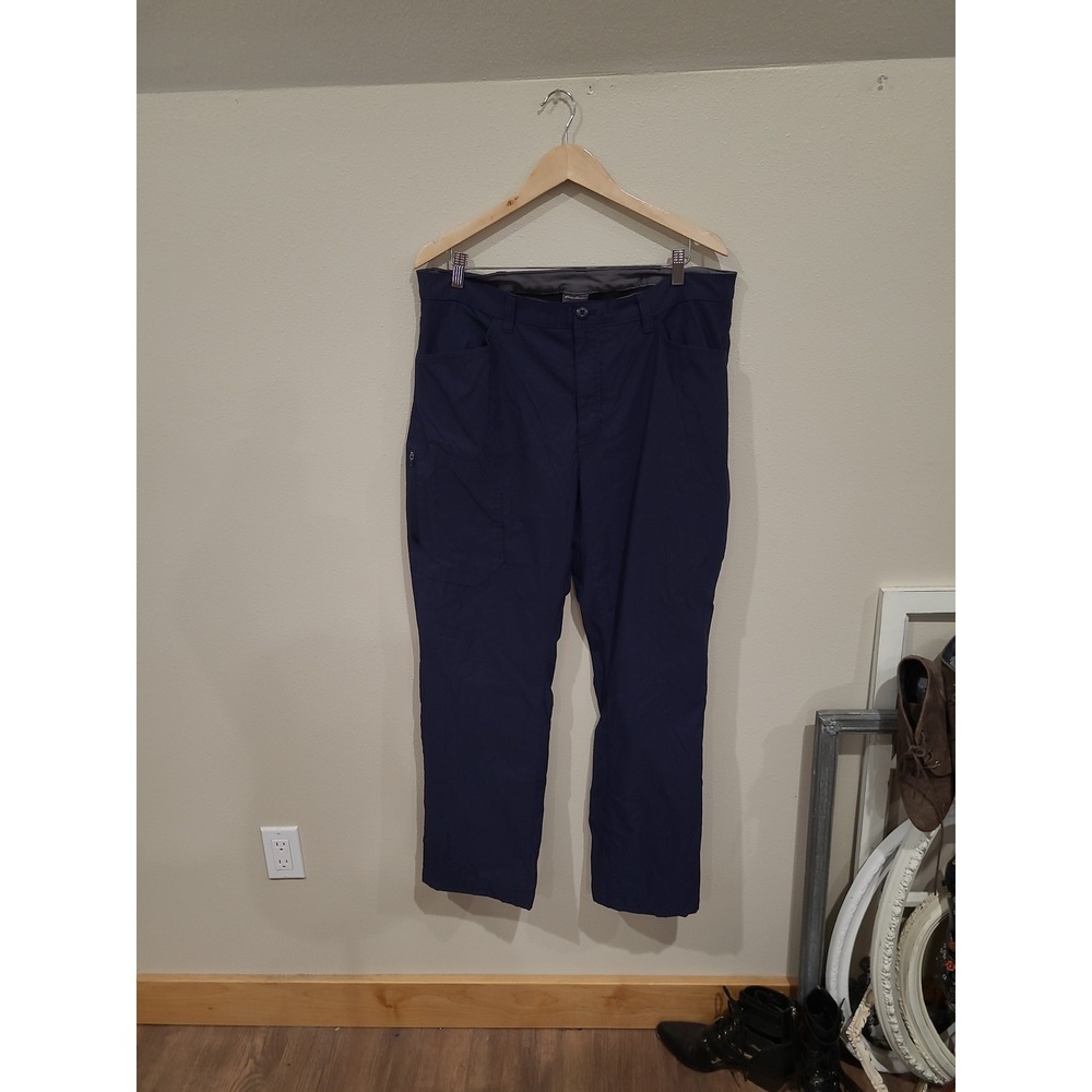 Eddie Bauer‎ Fleece Lined Tech Pant Men's SZ 40x32 Navy stretch comfort athletic